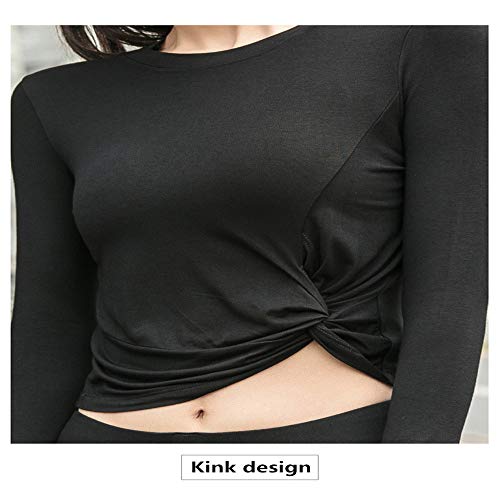 DISCOUNTL - Ropa de yoga para mujer, ropa de yoga, interior casual para mujer, color negro XXL, una sola pieza, umbilical anudado, deportes, fitness, yoga, ropa Tops Rojo rojo vino M