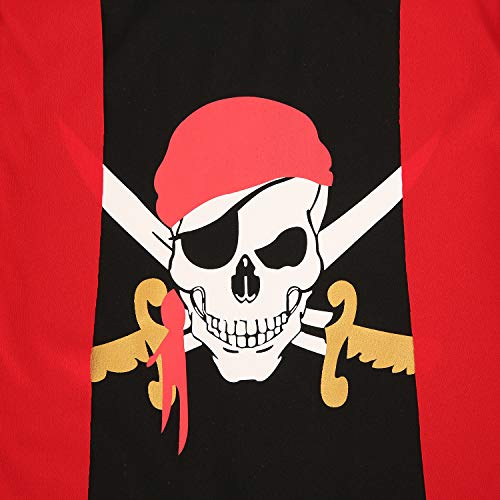 Disfraz de pirata para niños, juego de rol de pirata, 8 unidades para niños tamaño 3-4,5-6,7-8,8-10 (5-6years)