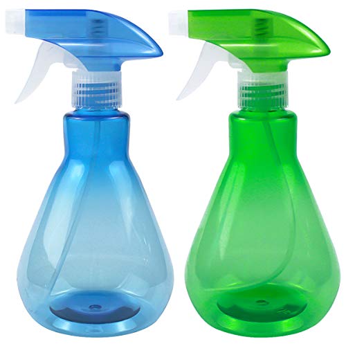 Disino 2 Piezas Botellas de Spray, Pulverizador Agua de Plástico Vacío 500ml, Botella de Spray para Plantas, Flores, Limpieza, Peluquería, Ambientador