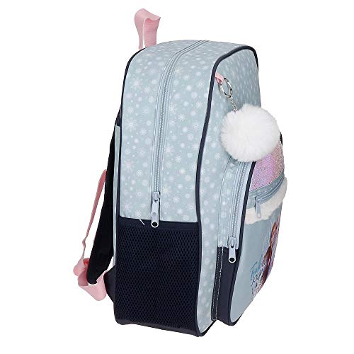 Disney Mochila Frozen con lentejuelas Trust your journey escolar 38cm, Azul