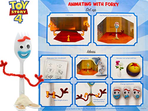 Disney Toy Story 4 Haz Tu Propio Estilo con Escena | Juego De Manualidades con 3 Tipos De Plastilina, Modelo De Tenedor Y Accesorios | Actividades De Forky para Niños | Juguete Creativo