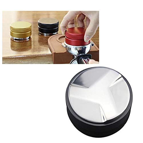 Distribuidor De Café Macarons De Café De Acero Inoxidable De Sabotaje Café Nivelador Herramienta Trébol De 3 Hojas Base De Palm Espresso Tamper Negro 58mm