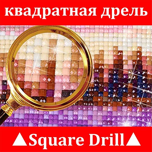 DIY 5D Pintura de Diamante Kits Adultos Cerveza 40x50cmSquare Drill Taladro Completo Rhinestone Punto de Cruz Bordado Diamond Painting para el Hogar Decoración de la Pared L350