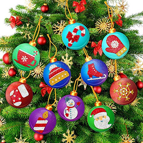 DIY 5D pintura de diamante Navidad colgante adornos Kits, hecho a mano árbol de Navidad decoración colgante decoración arte DIY hogar diamante kit de pintura