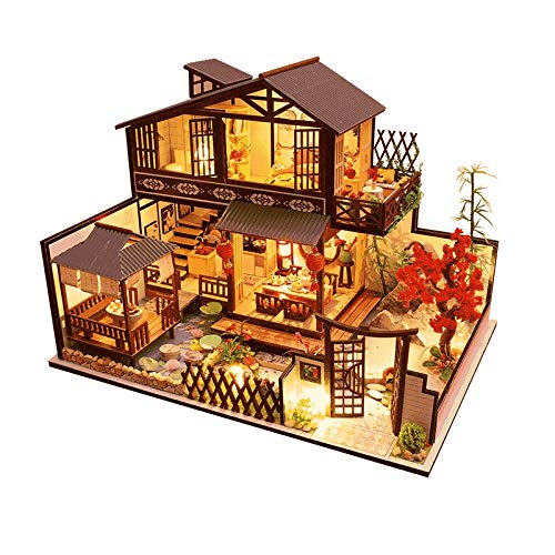 DIY mini casa de muñecas de estilo japonés, Game House, regalo del día de los niños, de madera ensambladas Modelo Kit House y de espectáculos de Juego de muebles de Valentine y juguetes de la intelige