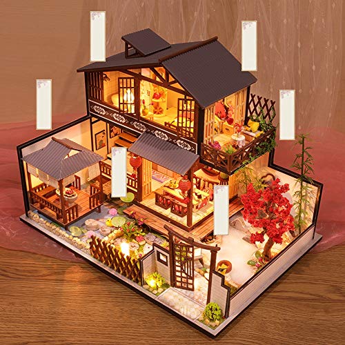 DIY mini casa de muñecas de estilo japonés, Game House, regalo del día de los niños, de madera ensambladas Modelo Kit House y de espectáculos de Juego de muebles de Valentine y juguetes de la intelige