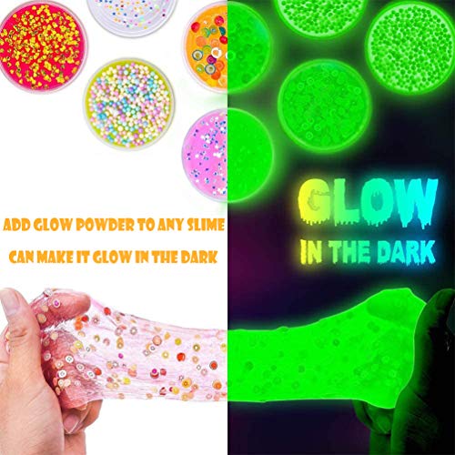 DIY Slime Kit para Niñas Niños, Fabrica de Slime con 18 Colores Crystal Slime, Resplandor en el Polvo Oscuro, Polvo de Brillo y Más para Los Amantes del Unicornio Juguete Niños 5+Años