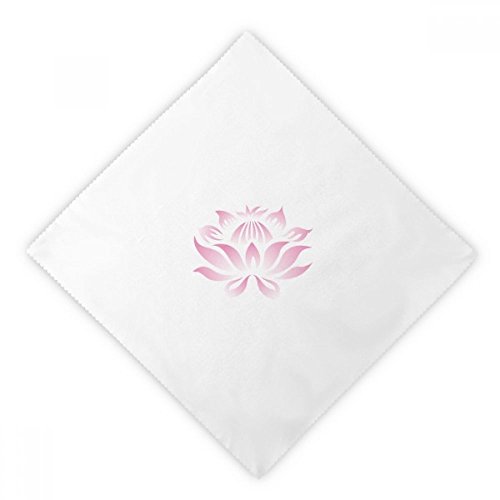 DIYthinker Planta de Flor Rosa Flor de Loto patrón de Cena servilletas Almuerzo Blanca de Tela Reutilizables 2pcs