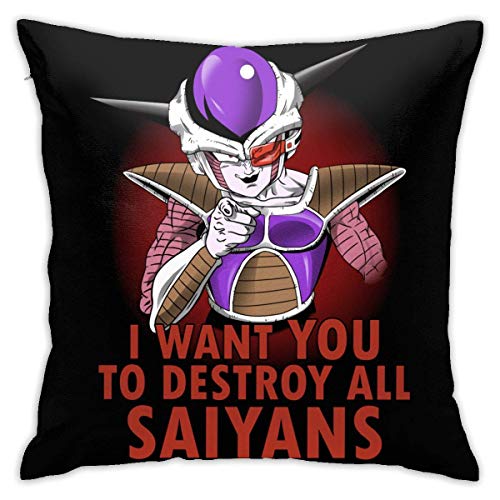 DJNGN Throw Pillow Cover Soft Square Throw Pillow Cover Decoración del hogar para Cama Sofá Sofá Farmhouse Fundas de cojín Ambos Lados (18 'x 18') Anime Gunnm Alita Battle Angel