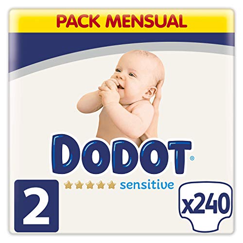 Dodot Sensitive Pañales Talla 2, 4-8 kg, 240 Pañales