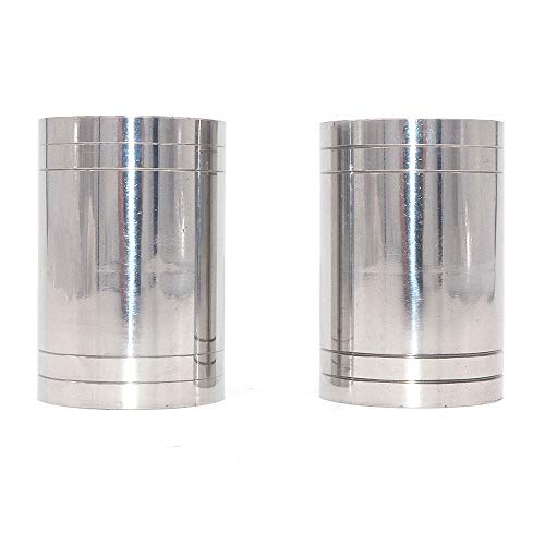 DollaTek 2Pcs de Acero Inoxidable Cóctel Jigger Cup Taza de medición de Licor Tazas cilíndricas Rectas Bartender Mezclador de Bebidas Barra para Fiestas Herramientas Bartending - 50mL/1.69oz