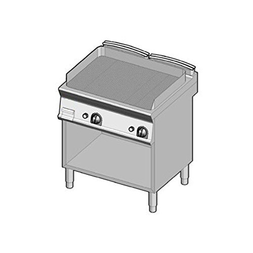 D.o.m. – Fry Top a gas Placa lisa 80 x 90 Compartimiento abierto