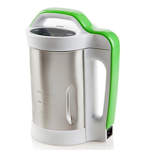 Domo DO499BL Cocedor de sopa, 400 W, 1.7 litros, 20 Decibelios, plateado, blanco y verde