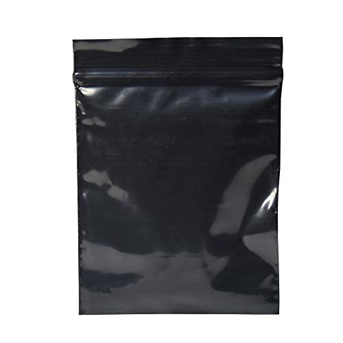 Dorime 100pcs Negro Opaco Zip Bloqueo de Almacenamiento de Bolsas de Embalaje del Sello Auto Cremallera de Embalaje Bolsas resellables Ziploc Misceláneas del Paquete Bolsas