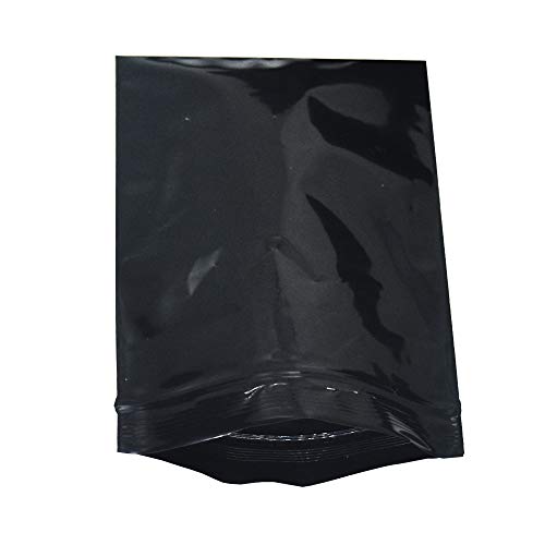 Dorime 100pcs Negro Opaco Zip Bloqueo de Almacenamiento de Bolsas de Embalaje del Sello Auto Cremallera de Embalaje Bolsas resellables Ziploc Misceláneas del Paquete Bolsas