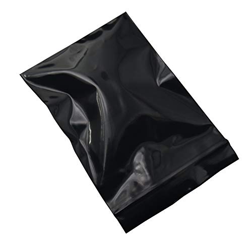 Dorime 100pcs Negro Opaco Zip Bloqueo de Almacenamiento de Bolsas de Embalaje del Sello Auto Cremallera de Embalaje Bolsas resellables Ziploc Misceláneas del Paquete Bolsas