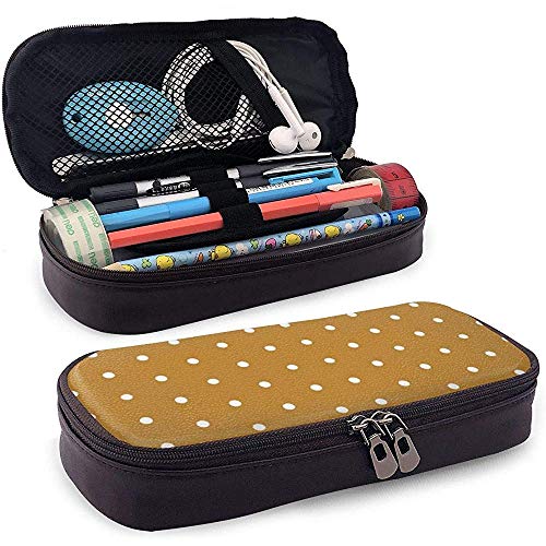 Dot Caramel Honey Spot Dot Estuche para lápices de cuero dulce Estuche lindo para estuches de lápices