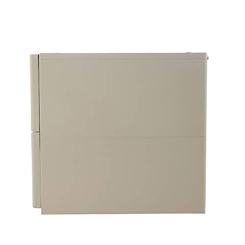 DoubleBlack 2 Cajones Armario Mueble Cajonera Plastico Almacenaje con Ruedas Organizador para Juguetes Ropa Bano Estanteria Alto 44 x 48 x 32 Centímetro Beige