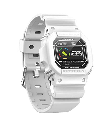 DOUBLELU Hombres Mujeres Adolescentes Reloj Deportivo Al Aire Libre Reloj Digital Reloj Deportivo Electrónico Resistente Al Agua con Cuenta Atrás/Temporizador/Alarma para Acampar Y Caminar,White