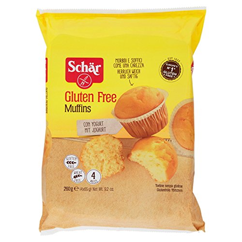 Dr. Schar Muffin Magdalenas SIN GLUTEN - Paquete de 4 x 65 gr - Total: 260 gr