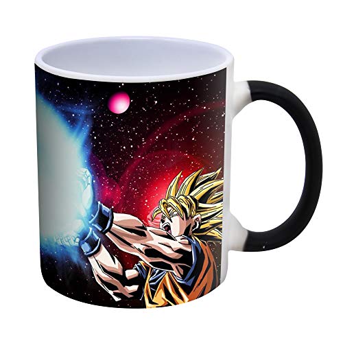 Dragon Ball Z Goku Kamehameha - Taza de café (reactiva, con cambio de color, reactiva al calor), cerámica, Taza