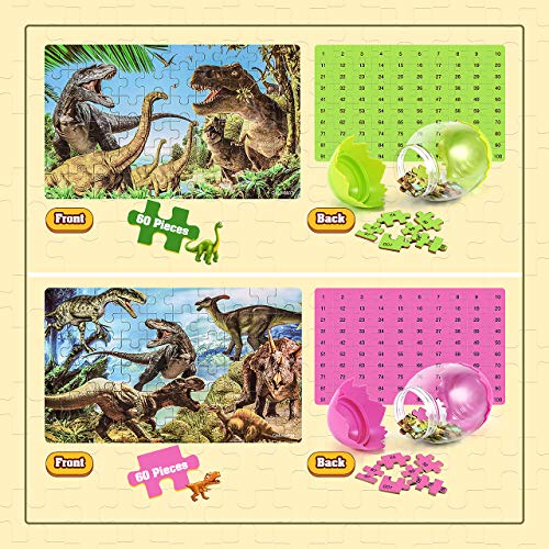 Dreamingbox Juguete Niño 2-8 Años, Dinosaurios Juguetes Puzzle Infantiles 3-8 Años Huevos de Dinosaurio Regalos Niña 2-8 Años Puzzles Educa Regalos Cumpleaños Niños Colegio Puzzle 2-8 Años