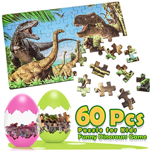 Dreamingbox Juguete Niño 2-8 Años, Dinosaurios Juguetes Puzzle Infantiles 3-8 Años Huevos de Dinosaurio Regalos Niña 2-8 Años Puzzles Educa Regalos Cumpleaños Niños Colegio Puzzle 2-8 Años