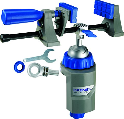 Dremel 2500 Multi-Vise Complemento para Multiherramientas 3 en 1 ,Tornillo de Banco Ajustable con Abrazadera y Portaherramientas, Profundidad de Trabajo 32mm