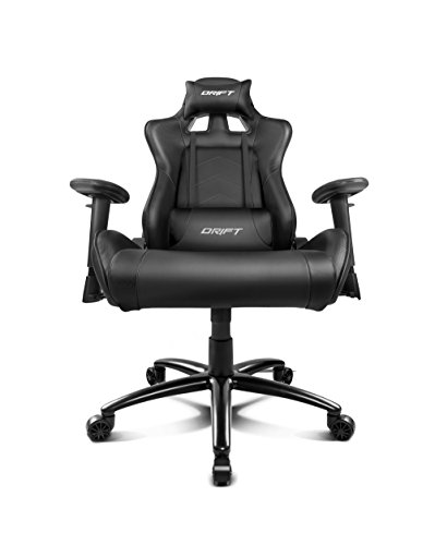 Drift DR150B - Silla Gaming Profesional, (Poilipiel Alta Calidad, Ergonómica), Color Negro