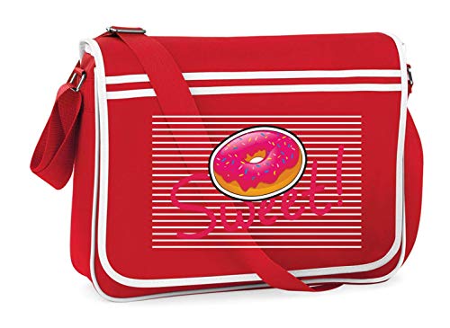 Druckerlebnis24 - Bolso bandolera para el hombro – Sweet Donat Backen Desert – Bolso bandolera adecuado para escuela, universidad, ordenador portátil o trabajo