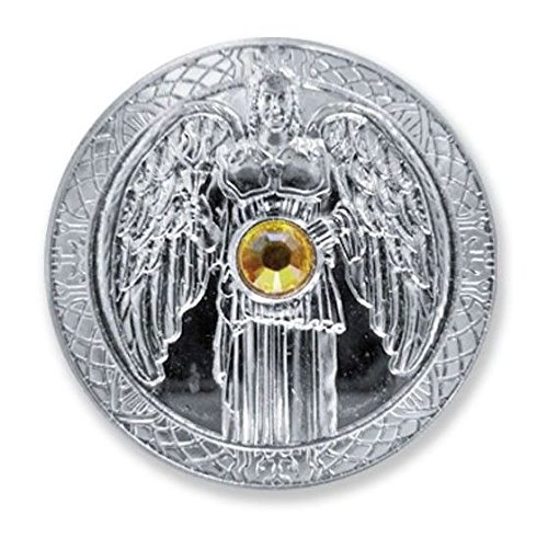 dsnetz Ángel Digital Plata Digital con Swarovski Cristal Diámetro 27 mm Arcángel | Talisman Ángel de la Suerte Moneda de la Suerte | Esoterik Regalos Günstig Online Comprar