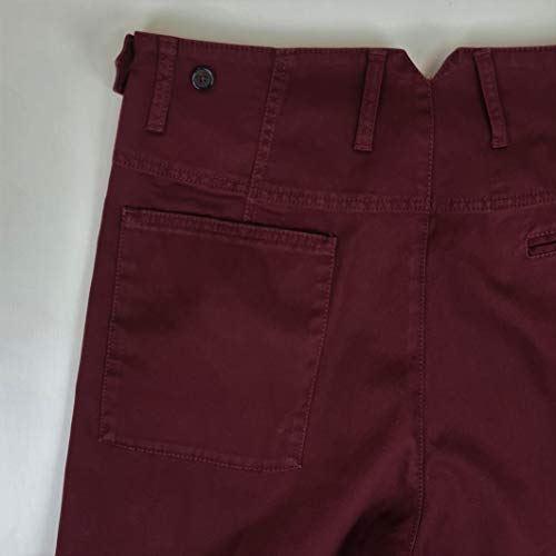 DSQUARED2 Pantalón Aviador De Sarga De Algodón Modelo S74KB0461S39021 Color Burdeos (52)