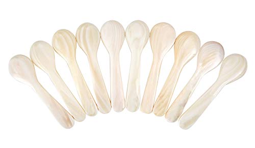 DUEBEL 10 Cucharas para Caviar (Blanco, 9cm x 2.4cm)