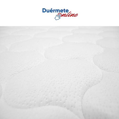 Duérmete Online Lite Reversible - Colchón Viscoelástico Reversible (a 2 caras), Muy Transpirable, Blanco, 90 x 190