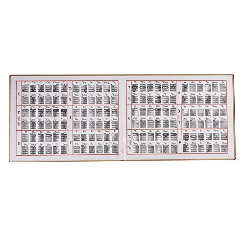 duhe189014 Mapa de acordes de Guitarra para Guitarra eléctrica Tradicional Guitarra clásica Guitarra clásica de 6 Cuerdas Libro de acordes de Libro de Bolsillo Espectro