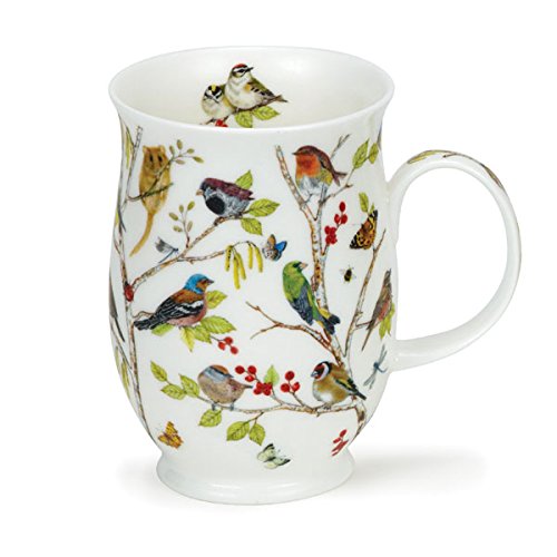 Dunoon Suffolk Secret Woodland Birds - Taza de porcelana fina, fabricada en Inglaterra (Robin)