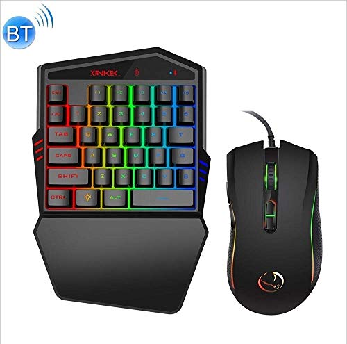 Durable Teclado Bluetooth 4.2 Juego for móvil inalámbrico + Wired Mouse Set xiao1230