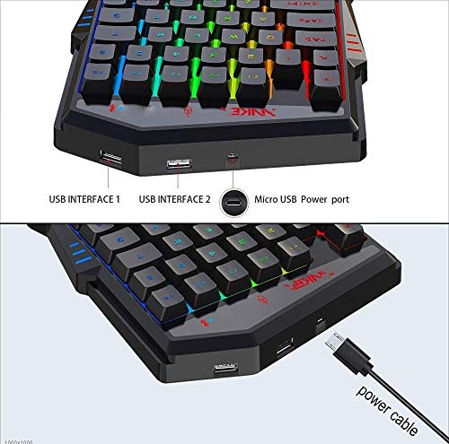 Durable Teclado Bluetooth 4.2 Juego for móvil inalámbrico + Wired Mouse Set xiao1230
