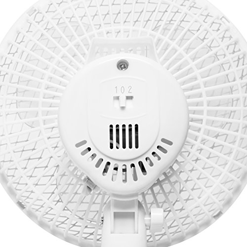 Duronic FN15 Ventilador de sobremesa 15W con base fija + clip – Mini ventilador portátil y ligero con aspas de 20cm, cabezal giratorio y 2 velocidades – Ideal para oficina, escritorio