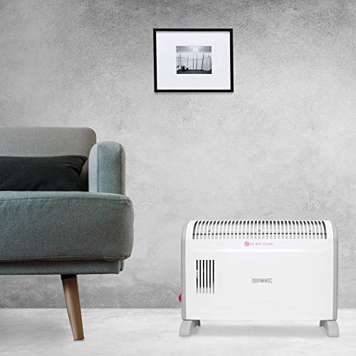 Duronic HV120 Convector de aire caliente con función turbo y 3 niveles de potencia – Ligero y fácil de transportar