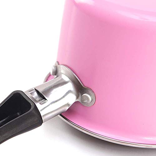 DZX Sartén para Leche Antiadherente Mini Olla para Fideos instantáneos Mantequilla para Hornear Jarabe de Chocolate Derretidor (Color: Rosa, Tamaño: 11 cm), Recipiente para Leche Antiadherente