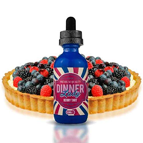 E Liquid Dinner Lady Berry tart 50ml - 70vg 30pg- booster shortfill + E Liquid The Boat 10 ml lima limón - Pack de 2 unidades para cigarrillo electrónico.