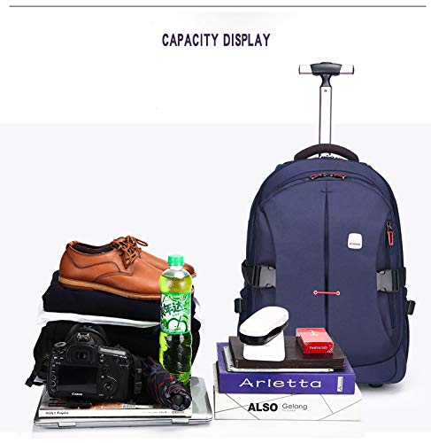 EAQDWS - Maleta de Viaje Oxford con Ruedas para Hombre, Equipaje de Negocios con Ruedas, Apta para Viajes, Escuela, Compras marrón café 19inches