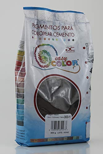 Easy Color pigmento Negro 303 para cemento, mortero y hormigón (Óxido de Hierro) (Negro 303)