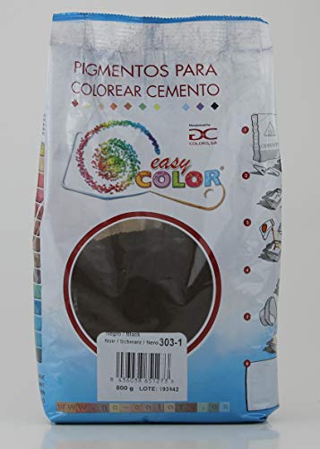 Easy Color pigmento Negro 303 para cemento, mortero y hormigón (Óxido de Hierro) (Negro 303)