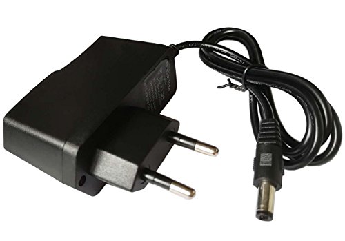 Easyday Fuente de alimentación de conmutación Universal de 5,5mm x 2,1mm Enchufe de la UE 5V 2A Adaptador de Fuente de Alimentación (Negro)