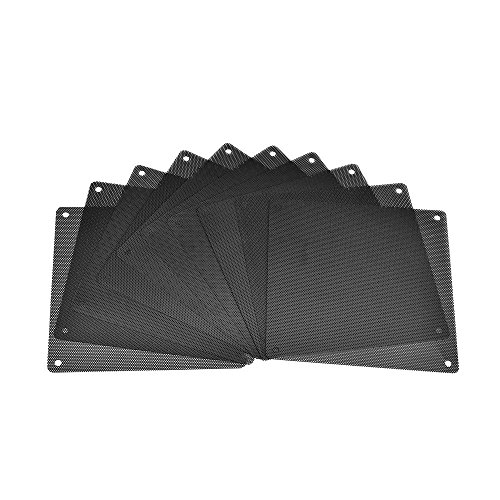 eBoot Filtro de Ventilador de PVC Antipolvo para Caja de Ordenador, 140mm y Negro, Paquete de 10