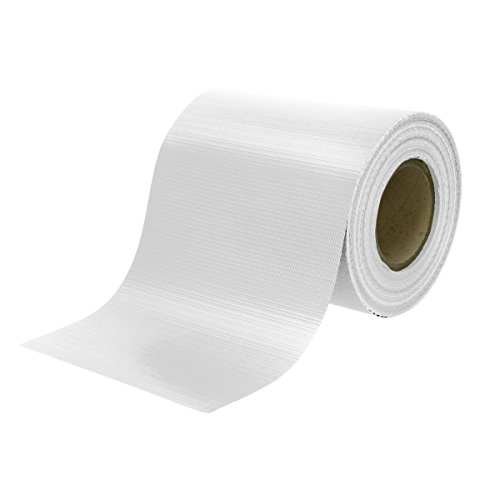 ECD Germany Rollo de Protección Cercado 35m x 19cm 7m² Película de PVC para Vallas Tiras de Ocultación Vista y Contra el Viento para Cercas de Varilla Doble y Simple con 20 Clips de Fijación Blanco