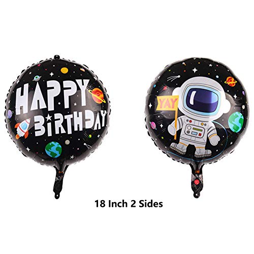 ED-Lumos Gigante Globos de Helio 5 Piezas Decoración para Fiesta de cumpleaños de los niños Forma Astronauta Cohete Platillo Volante Globo Redondo