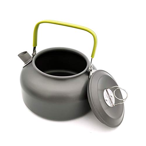 Edward Jackson Acampar Tetera de 800ml portátil Hervidor Olla de Picnic al Aire Libre Tiene Capacidad for 1 a 2 Personas for Acampar Utensilios de Cocina de Camping (Color : Green)